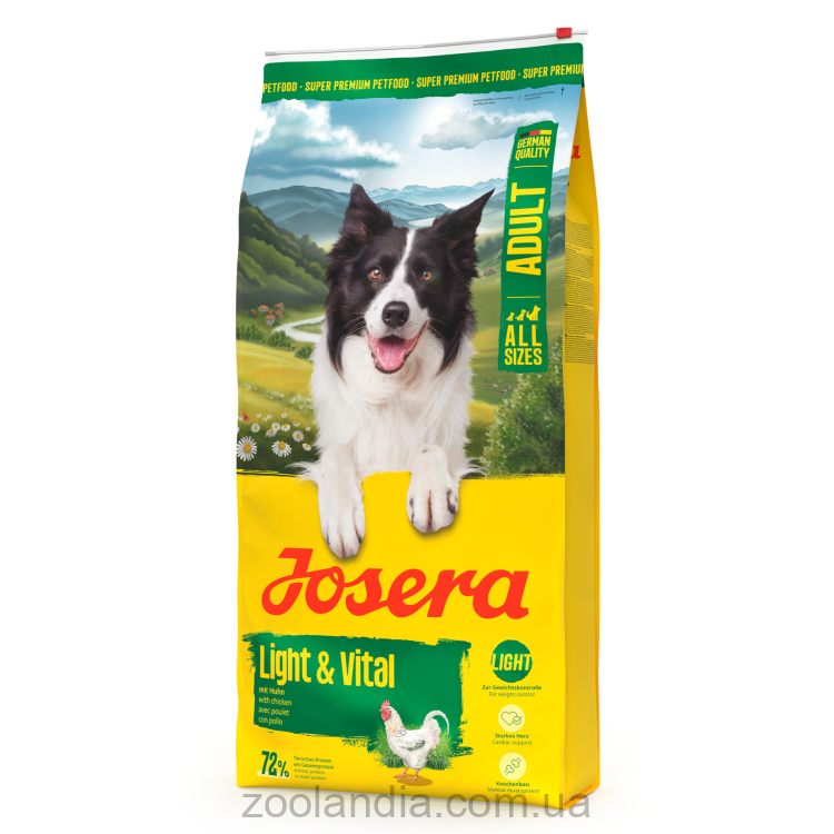 Josera (Йозера) Light and Vital - Корм для малоактивных собак и склонных к полноте (мясо птицы)