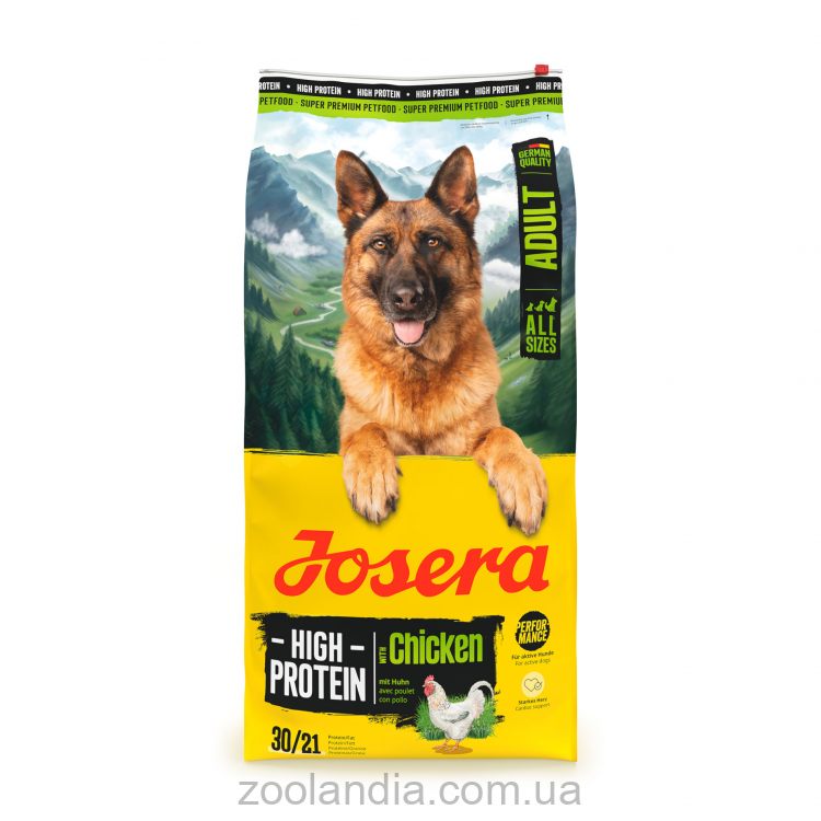 Josera (Йозера) (High Energy) High Protein Adult Chicken- Корм для взрослых активных и атлетичных собак (курица и говядина)