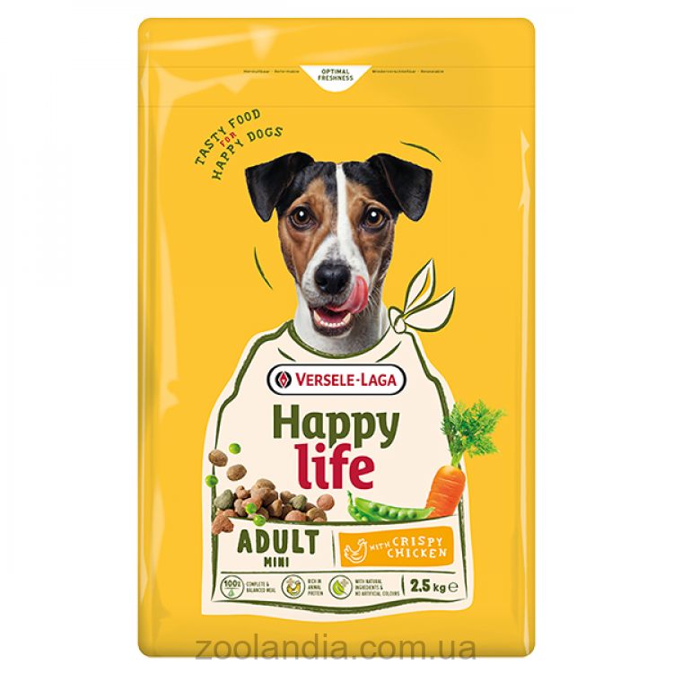 Happy Life (Хеппи Лайф) Adult Mini with Chicken - Сухой премиум корм для собак мини и малых пород (курица)