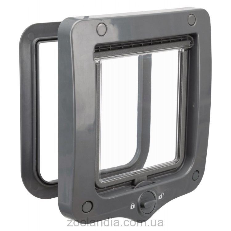 Trixie (Трикси) - Дверцы для кошек и собак двухсторонние, 20 × 22 cм, серые, пластик