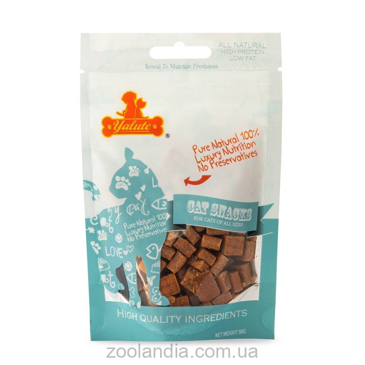 Yalute ( Ялут) Salmon Dices - Лакомство кубики для кошек (лосось)