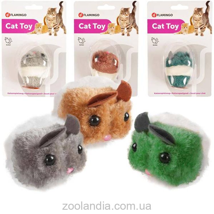 Flamingo Plush Mouse Shakin Jerry ДРОЖАЩАЯ МЫШЬ заводная игрушка для котов