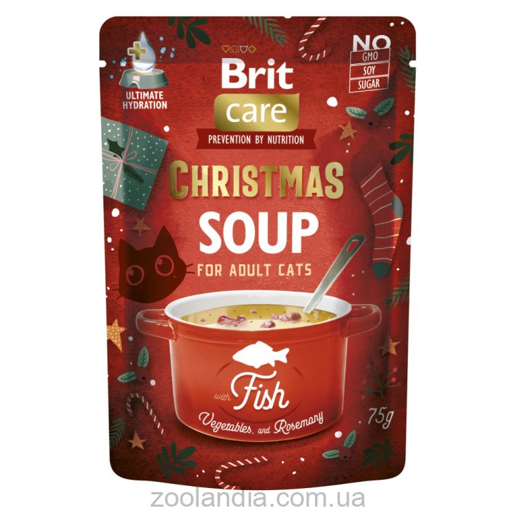 Brit Care (Брит Кеа) Christmas Fish Soup - Влажный беззерновой корм для кошек (супс рыбой)