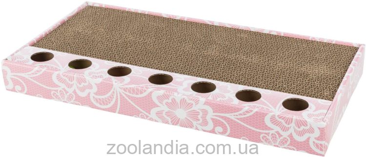 Trixie (Трикси) Когтеточка с двумя шариками и кошачьей мятой, картон, (розовая)