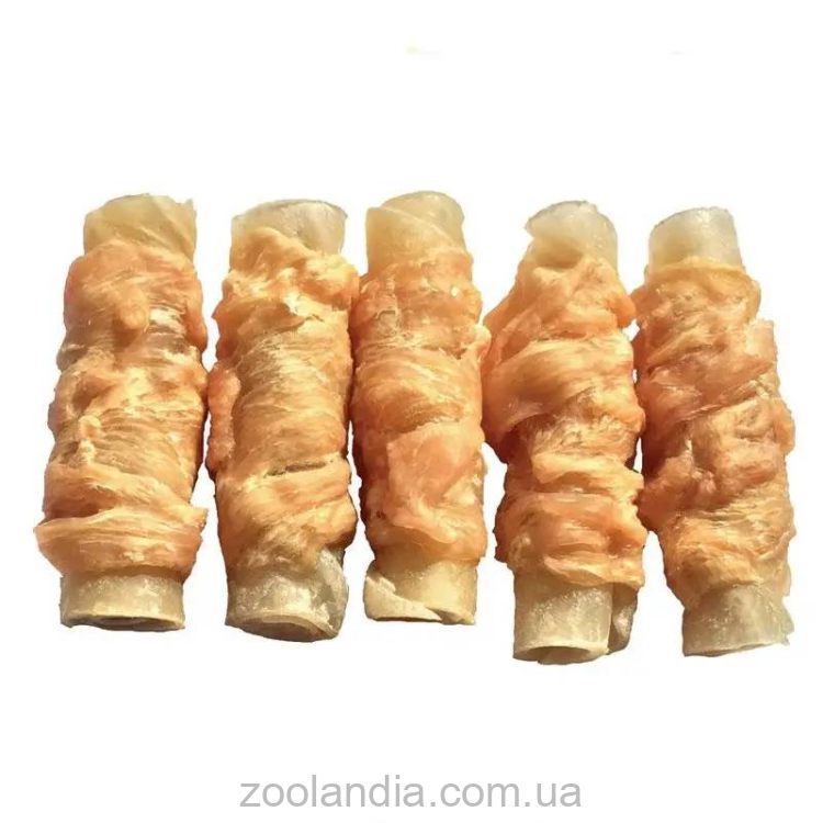 Lucky Star (Лаки Стар) - Лакомство для собак крученое мясо курицы на кости, 8,5 см.