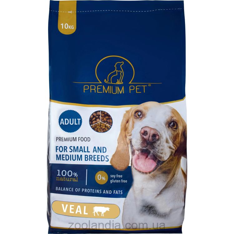 Premium Pet - Сухой корм для собак средних и крупных пород (с телятиной)