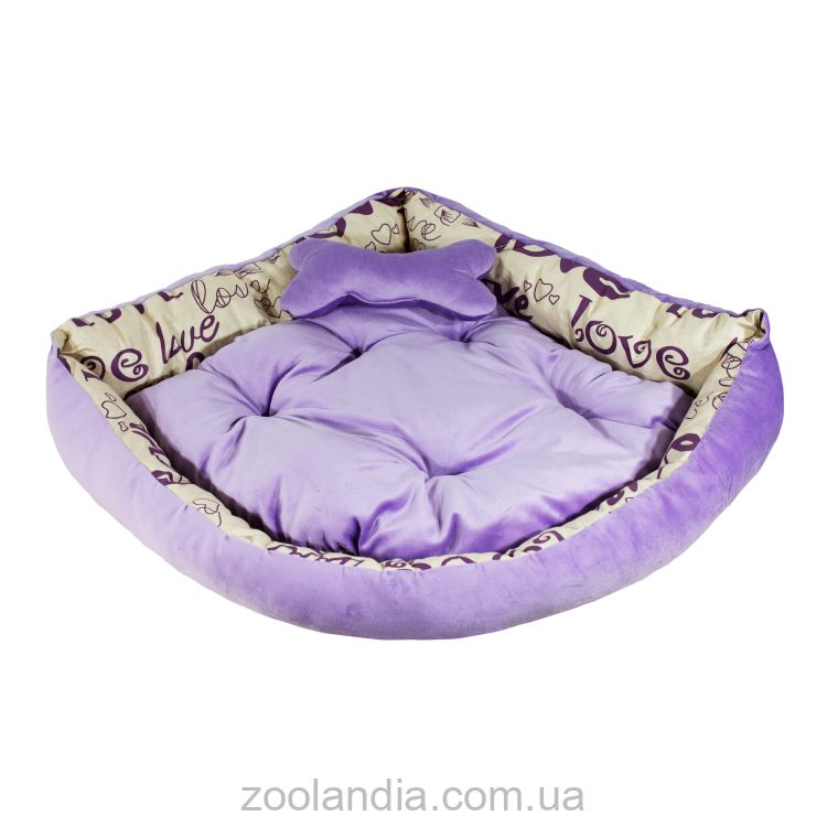 Lucky Pet (Лаки Пет) Лежак для собак и котов угловой лаванда