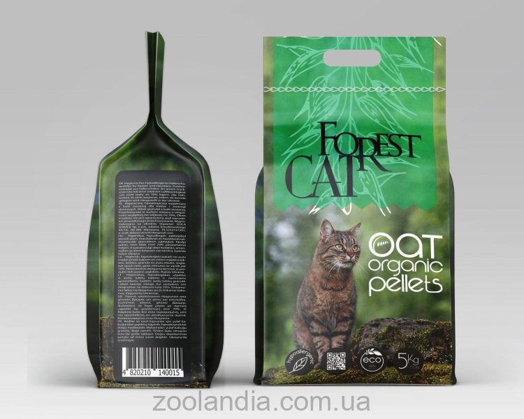 Forest Cat (ФорестКэт) Oat Organic Pellets - Гипоаллергенный наполнитель поглощающий