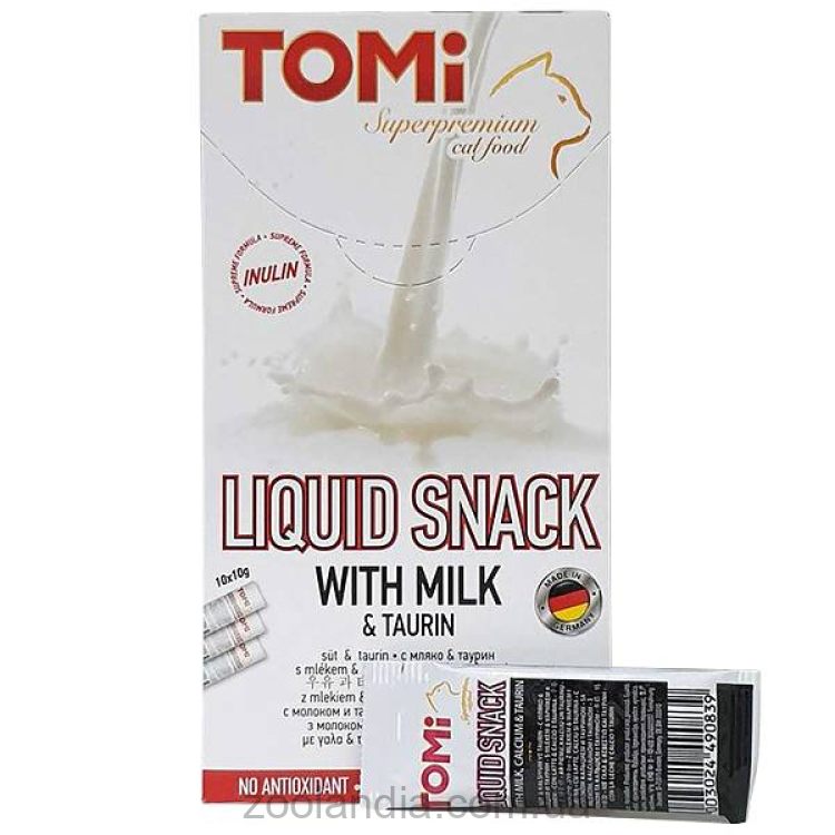 Tomi (Томи) Liquid Snack Milk&Taurin - Жидкое лакомство для котов (молоко с таурином)