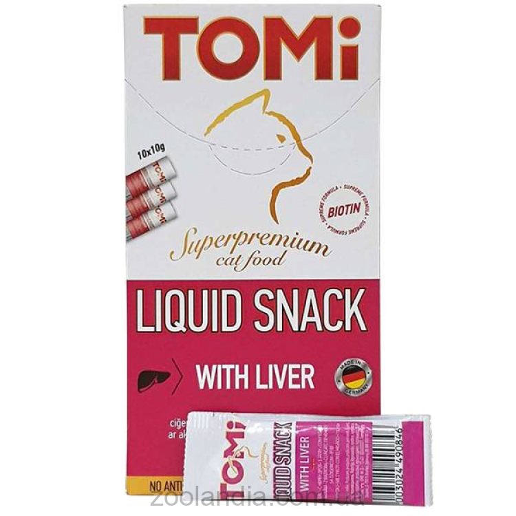 Tomi (Томи) Liquid Snack Liver&Biotin - Жидкое лакомство для котов (печень с биотином)