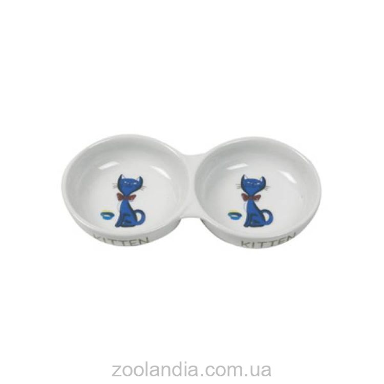 Karlie-Flamingo (Карли-Фламинго) Porcelain Double двойная миска для кошек с рисунком, керамика