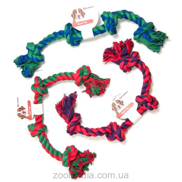 Flamingo (Фламинго) Cotton Bone 4knots игрушка для собак веревочная кость, 4 узла