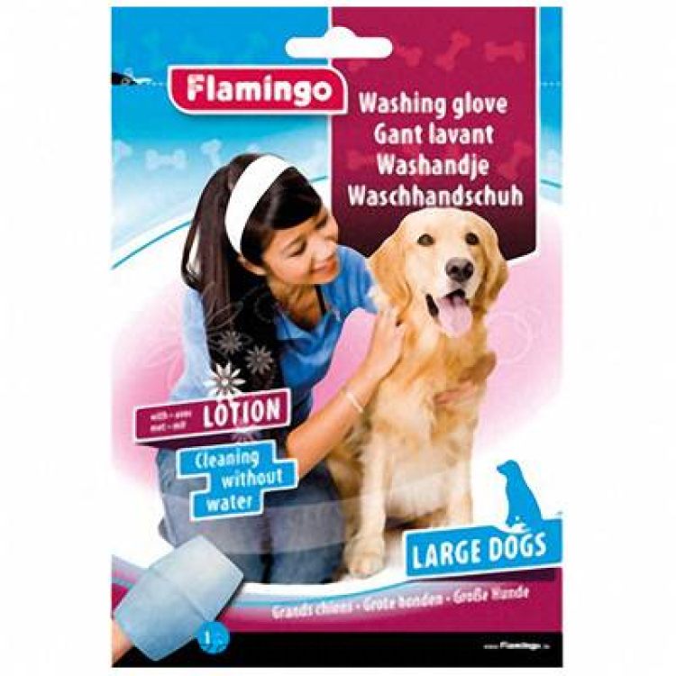Flamingo Washing Glove Dog Фламинго Вошинг Глов -универсальная влажная рукавица-салфетка для собак