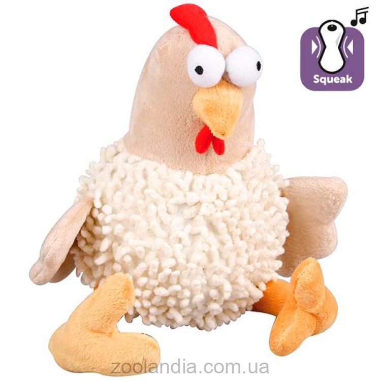 Flamingo Chicken Big ЧИКЕН БИГ мягкая игрушка для собак, курица с пищалкой, плюш
