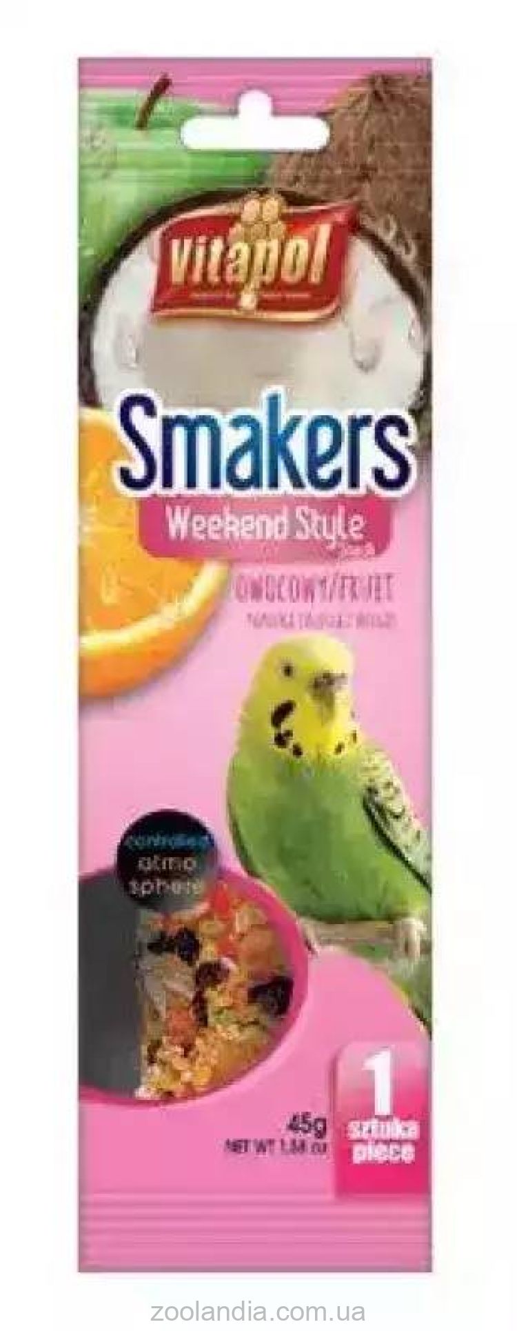 Vitapol (Витапол) Smaker Weekend Style - Лакомство для волнистых попугаев, фрукты