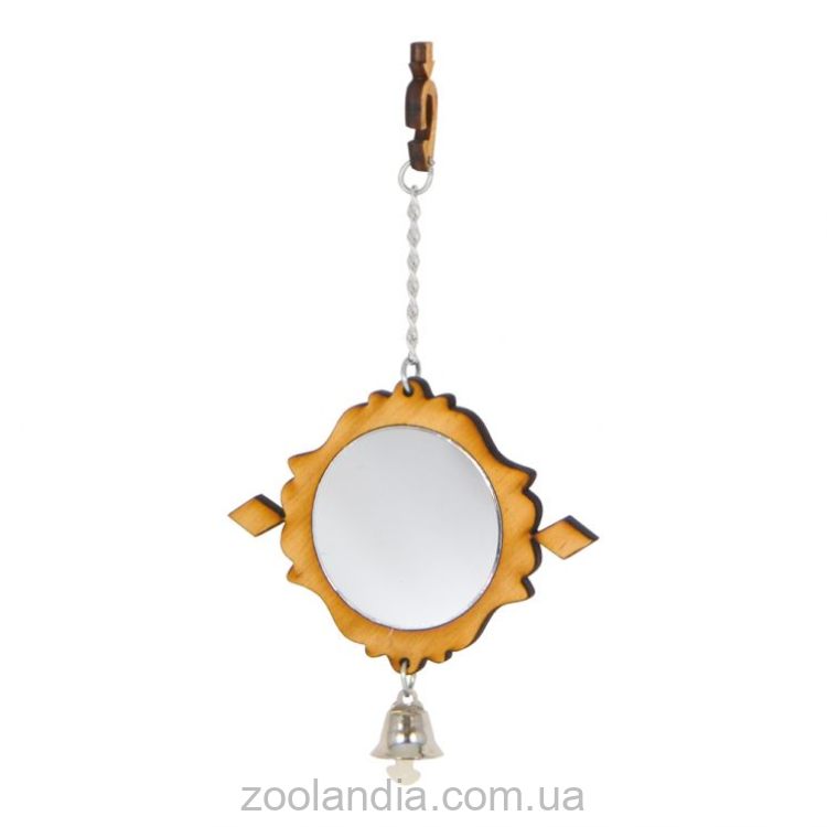 Лори ТМ Подвеска в клетку для попугаев - Зеркальце с колокольчиком