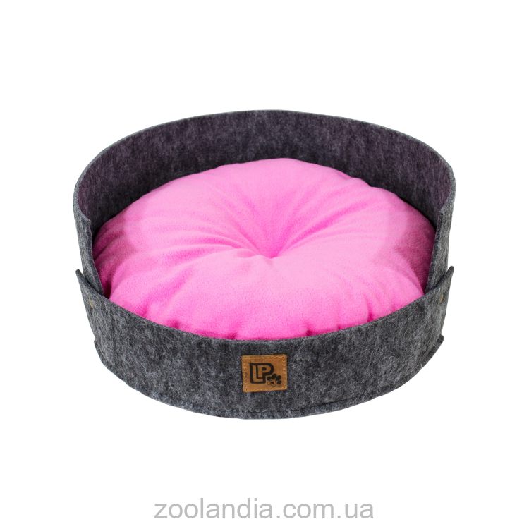 Lucky Pet (Лаки Пет) "Релакс" Лежак для собак и котов, войлок (серо-розовая)