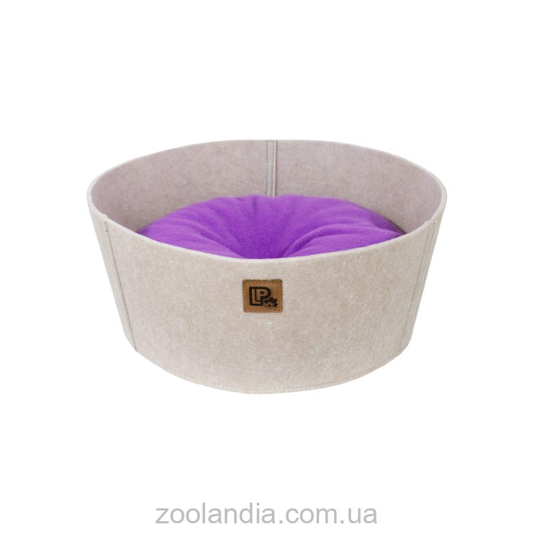 Lucky Pet (Лаки Пет) "Ремикс" Лежак для собак и котов, войлок (беж-фиолетовый)