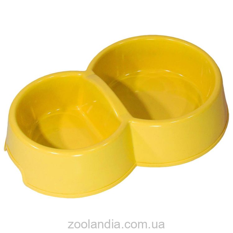 Lucky Pet (Лаки Пэт) №2 - Миска двойная пластиковая для животных, 200+300 мл
