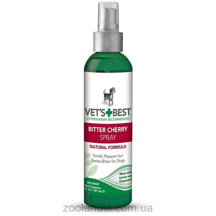 Vet`s Best (Ветс Бест) Bitter Cherry Spray - Спрей-антигризин Горькая Вишня