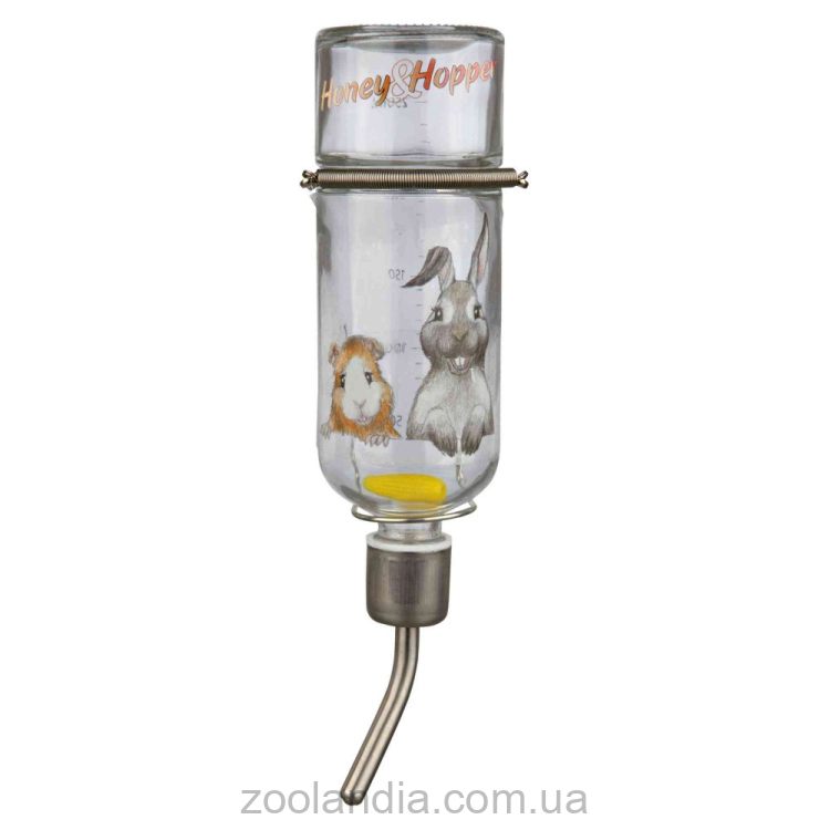 Trixie (Триксы) Поилка Honey & Hopper для грызунов, автоматическая,  (стекло)