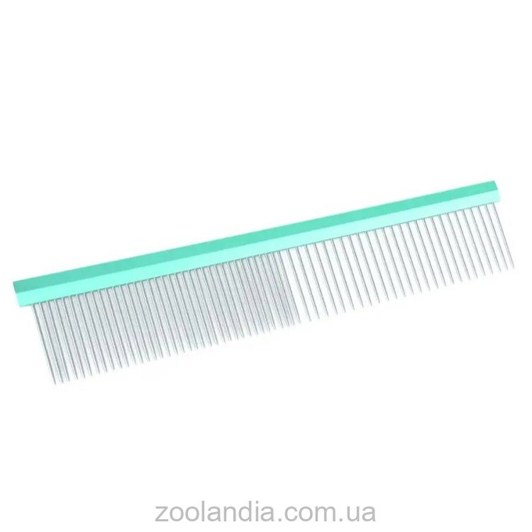 Tauro Pro Line (Тауро про Лайн) Ultra Light Line расческа с алюминиевой ручкой и зубчиками из нержавеющей стали, мятный