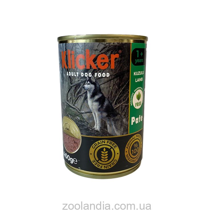Klicker (Кликер) Dog Lamb Pate - Консервы для взрослых собак, паштет с ягненком