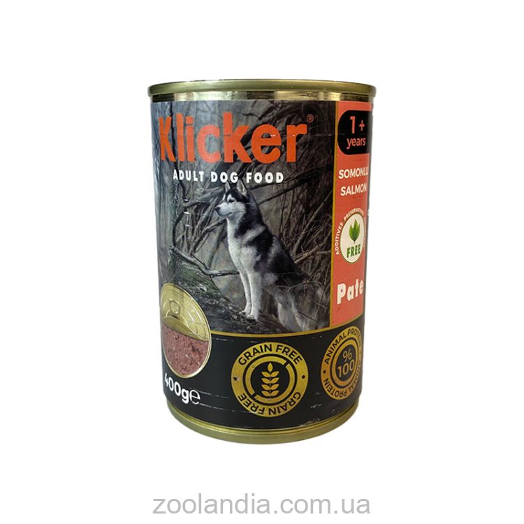 Klicker (Кликер) Dog Salmon Pate - Консервы для взрослых собак, паштет с лососем