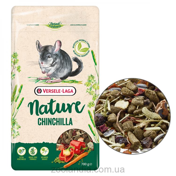 Versele-Laga Nature Chinchilla (Верселе-Лага Натюр)  - Суперпремиум беззерновой корм для шиншилл