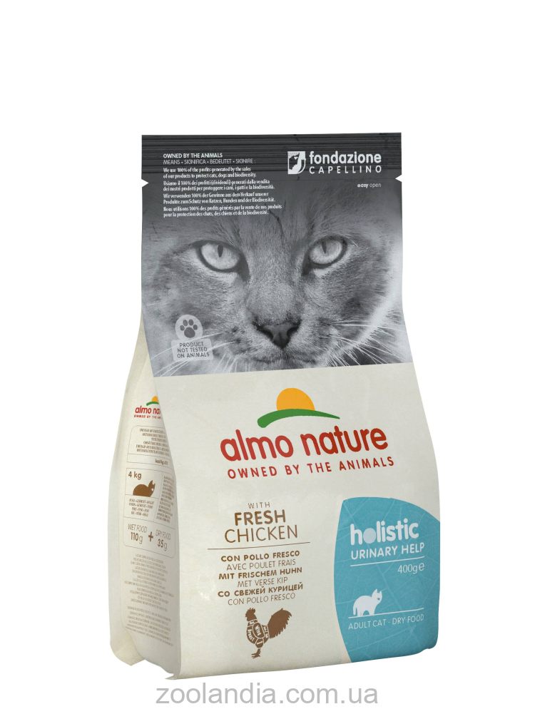Almo Nature (Альмо Натюр) Holistic Cat Urinary Care - Сухой корм для профилактики мочекаменной болезни у взрослых кошек со свежей курицей