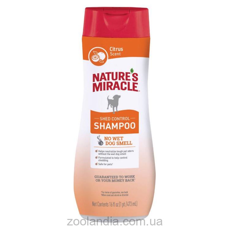 Nature`s Miracle (Нейчес Миракл) Shed Control Shampoo - Шампунь против линьки с цитрусом для собак