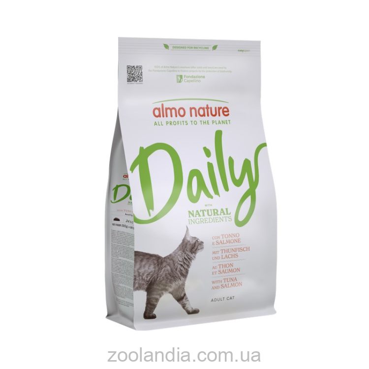 Almo Nature (Альмо Натюр) Daily  Cat Tuna&Salmon - Сухой корм с тунцом и лососем для взрослых котов