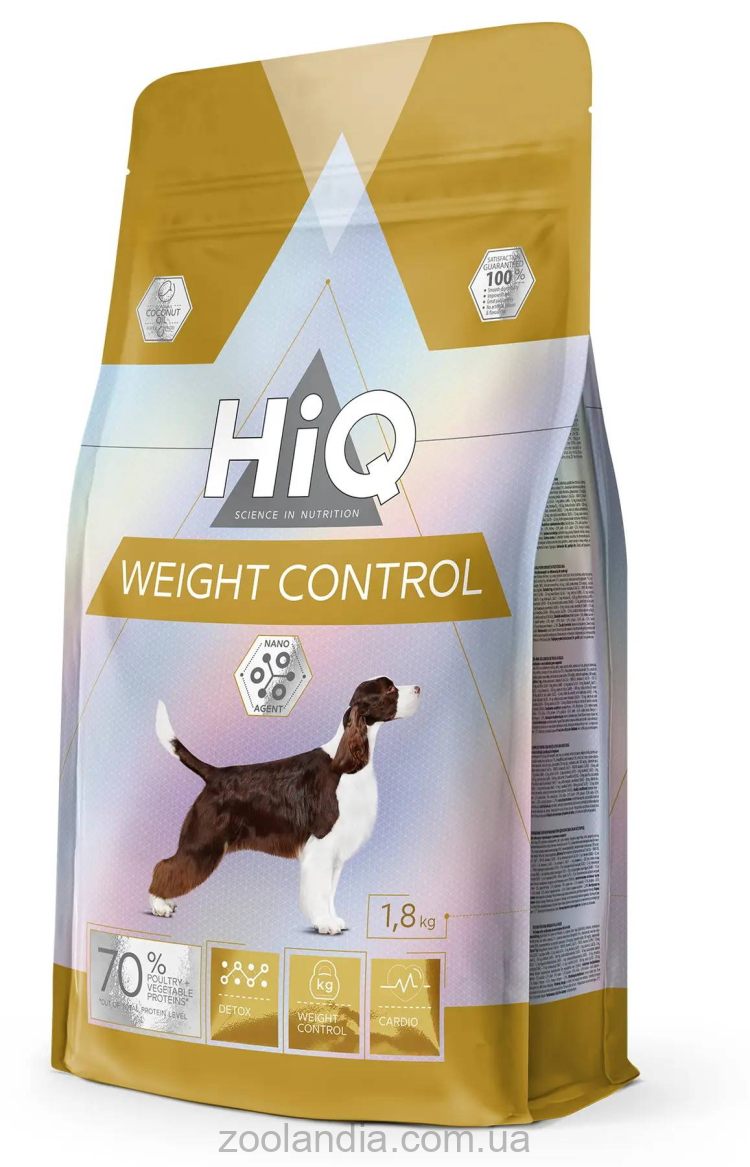 HiQ (Хайкю) Weight Control  - Сухой корм для контроля веса взрослых собак всех пород