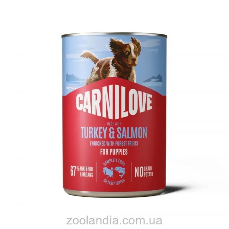 Carnilove (Карнилав) Puppies Dog Salmon & Turkey - Консервированный беззерновой корм для щенков, с индейкой и лососем паштет