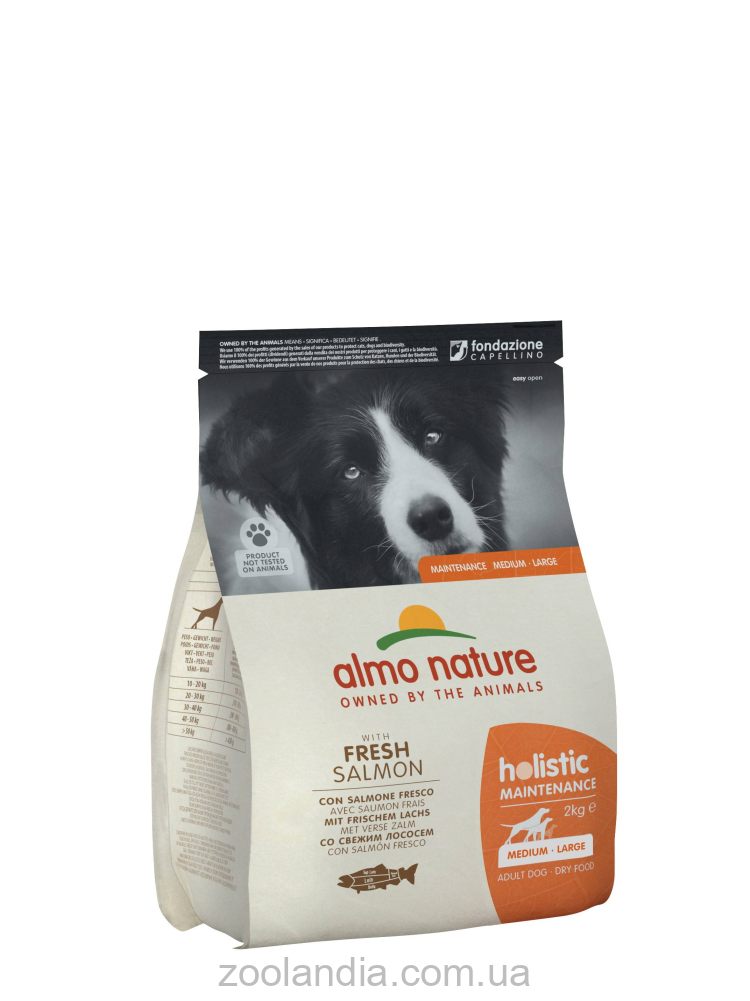 Almo Nature (Альмо Натюр) Holistic Dog M-L - Сухой корм взрослых собак средних и крупных пород со свежим лососем