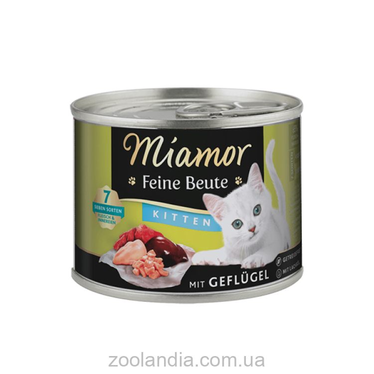 Miamor (Миамор) Feine Geflugel mit Huhn - Влажный беззерновий корм консервы для котят, птица