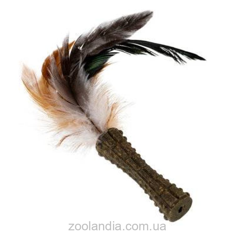 GiGwi (Гигви) Catnip Спрессованная кошачья мята - Игрушка для кошек с перьями (75334)