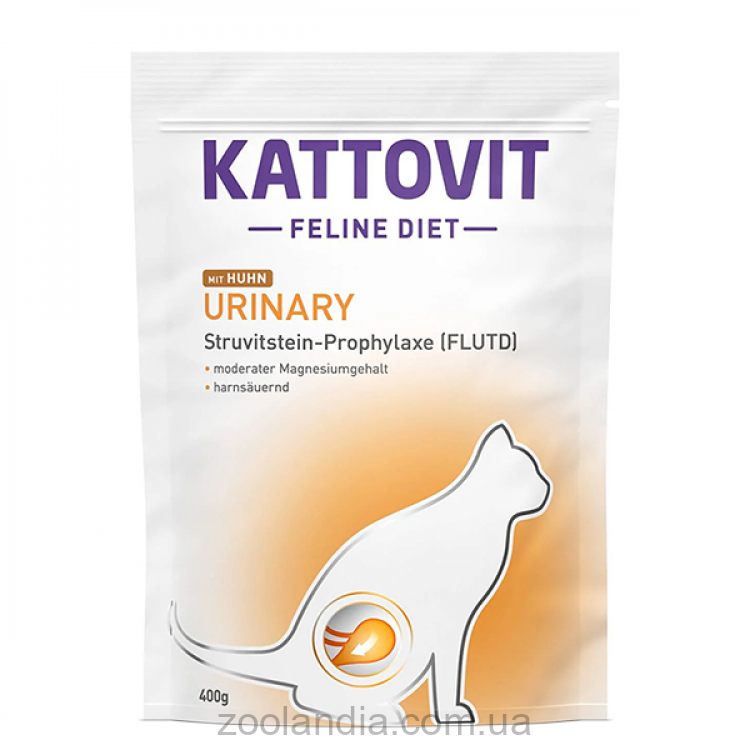 Kattovit Veterinary Urinary mit Huhn (Каттовит Уринари) - Сухой корм корм для кошек с заболеваниями нижних мочевыводящих путей (курка)