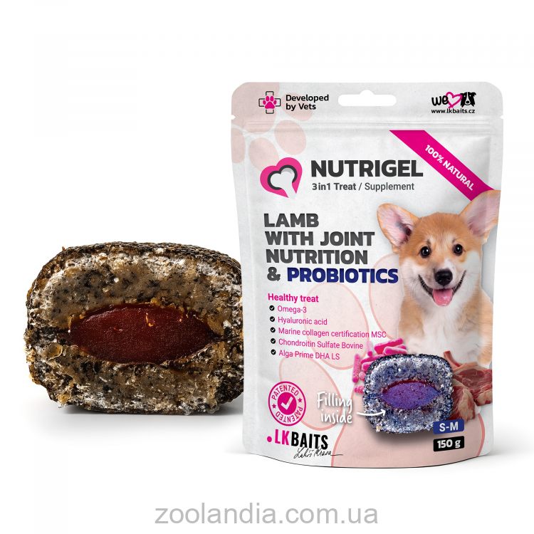 LK Baits Pet Nutrigel Lamb - Функциональное лакомство для собак для суставов с ягненком и пробиотиками