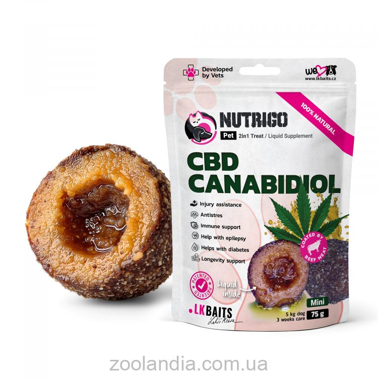 LK Baits Pet Nutrigo CBD Mini - Функциональное лакомство для собак мелких пород с конопляным маслом