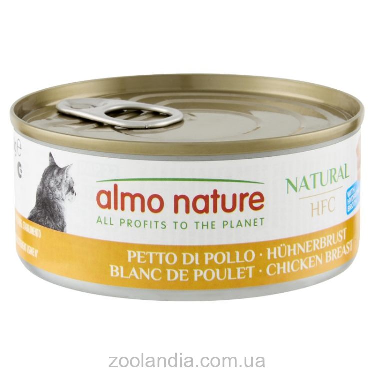 Almo Nature (Альмо Натюр) HFC Natural Adult Cat Chicken Breast - Консервированный корм для взрослых кошек (куриная грудка)