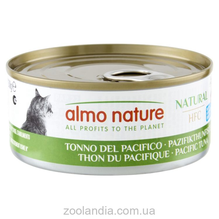 Almo Nature (Альмо Натюр) HFC Natural Adult Cat Pacific Ocean Tuna - Консервированный корм для взрослых кошек (тихоокеанский тунец)