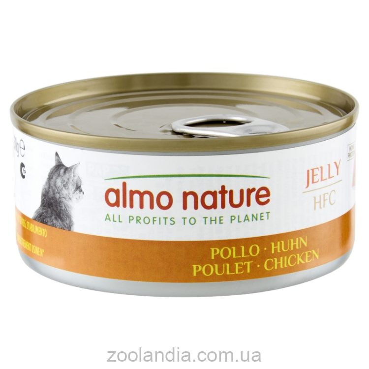 Almo Nature (Альмо Натюр) HFC Jelly Adult Cat Chicken - Консервированный корм для взрослых кошек (курица)