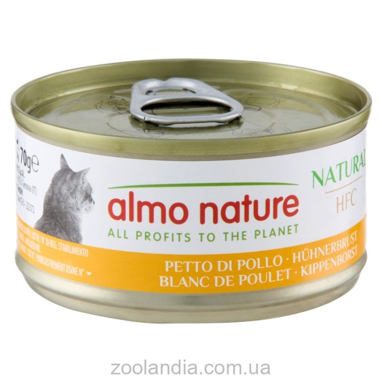 Almo Nature (Альмо Натюр) HFC Adult Cat Jelly Chicken Breast - Консервированный корм для взрослых кошек (куриная грудка)