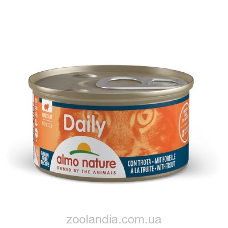 Almo Nature (Альмо Натюр) Daily Cat - Консервы для кошек мусс (форель)