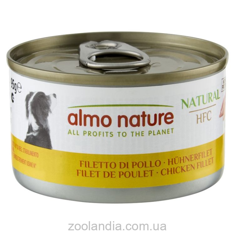 Almo Nature (Альмо Натюр) HFC Natural Adult Dog - Консервированный корм для взрослых собак (куриное филе)