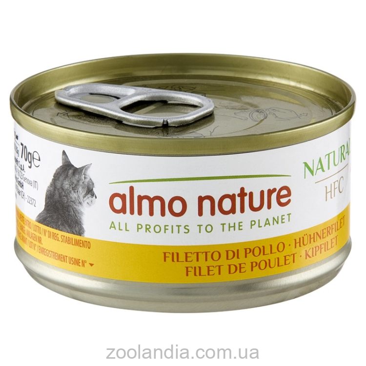 Almo Nature (Альмо Натюр) HFC Adult Cat Jelly - Консервированный корм для взрослых кошек (куриное филе)