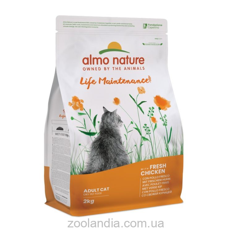 Almo Nature (Альмо Натюр) Holistic Cat - Сухой корм для взрослых кошек со свежей курицей