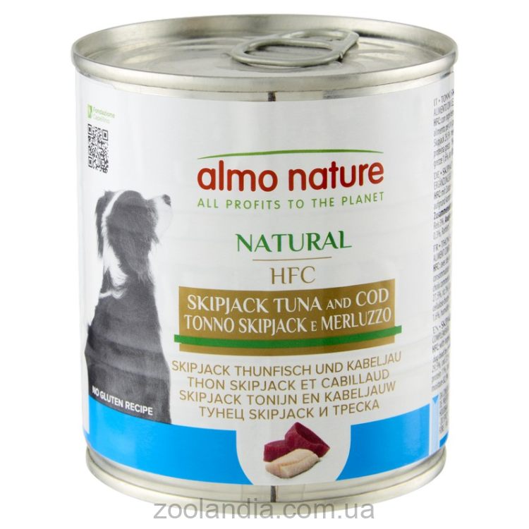 Almo Nature (Almo Nature) HFC Natural Adult Dog Skipjack Tuna&Cod - Консервированный корм для взрослых собак