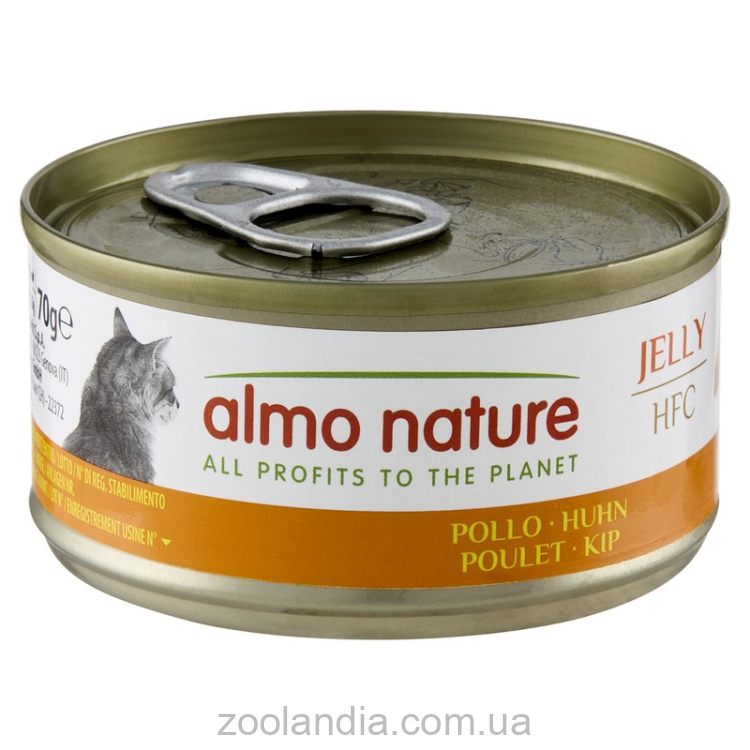 Almo Nature (Альмо Натюр) HFC Adult Cat Jelly Chicken - Консервированный корм с курицей для взрослых кошек (курица)